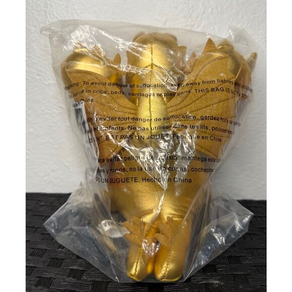 Kidrobot Godzilla Ghidorah Phunny Plush Gold 9” NEW - Picture 5 of 6
